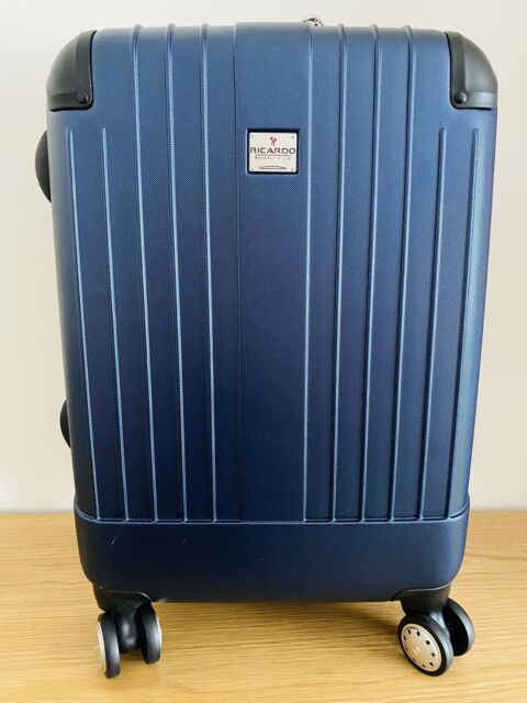 BEVERLY HILLS Ricardo BLUE Hard Shell Suitcase With Telescopic Handle BEVERLY HILLS Ricardo BLUE Hard Shell Suitcase With Telescopic Handle