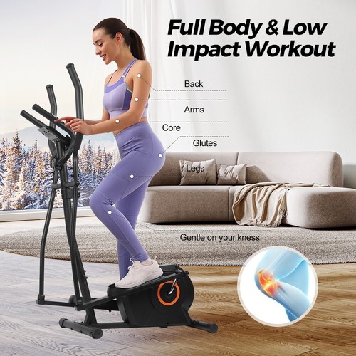 Magnetic Elliptical Cross Trainer Stepping Training Adjustable Home Gym Workout - Picture 10 of 12