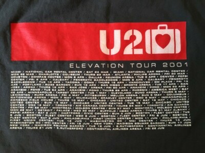 U2 2001年 ツアー Tシャツ L VINTAGE 2001 U2 ELEVATION TOUR