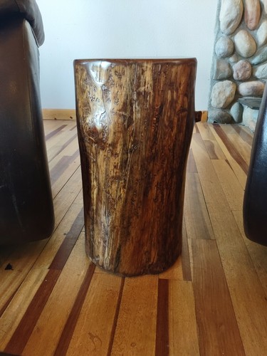 Lodgepole Pine Wood Cowboy Stump/Side Table - Picture 8 of 16