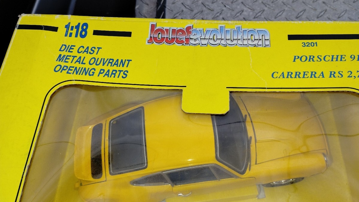 Jouef Evolution 1973 PORSCHE 911 RS 2.7 CARRERA Yellow 1:18 scale