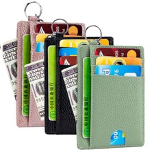 Women Men Slim Minimalist Card Wallet Front Pocket ID Cash Holder RFID Blocking