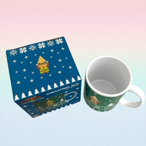 Taza de café Zelda Christmas 8 bits de GameStop ¡Nueva en caja! - Imagen 3 de 4