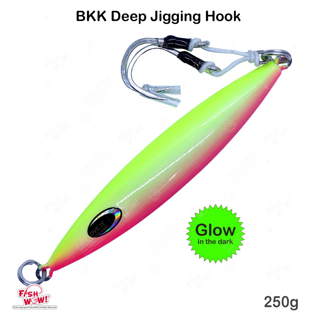 250g Glow Pink sk Slow pitch Jig 9oz Fishing metal Saltwater BKK