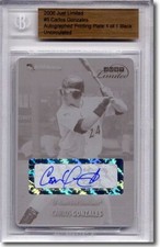 2006 CARLOS GONZALEZ Rookie Autograph Printing Press Plate Auto RC BGS 1/1