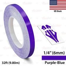 1/4" Roll Vinyl Pinstriping Pin Stripe Line Tape Decal Sticker 6mm PURPLE-BLUE