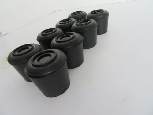 Lote de 8 puntas de pierna Sheperd 1" goma negra NUEVO #8622E para muebles - Imagen 4 de 12
