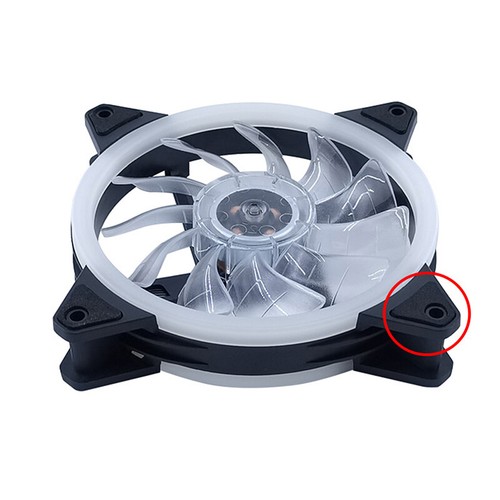 120mm PC Case Fan 12V Big 4p + 3p 1200rpm RGB Desktop Computer Heat Colorful Fan - Afbeelding 10 van 19
