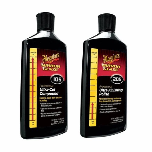 Meguiar's Mirror Glaze #105 Ultra-Cut Compound & #205 Ultra Finishing Polish Kit