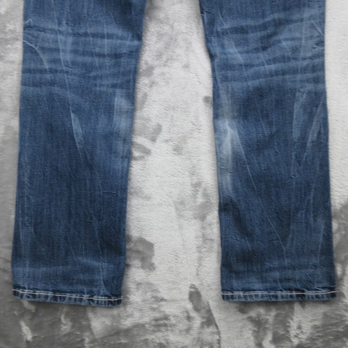 Rock Revival Jeans Men 33X31 Blue Denim Crete Straight Leg Whiskering Embroider - Picture 19 of 22