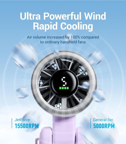 Driveblues By Ocoopa Mini Portable Fan Handheld Turbo Fan USB Rechargeable - Picture 23 of 28