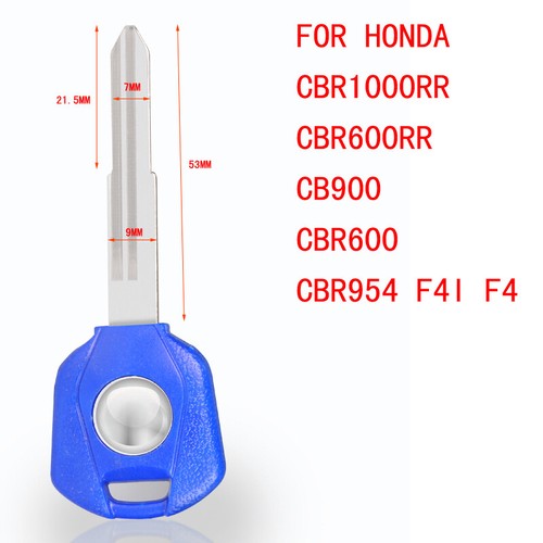 3x Motorcycle Blank Key Uncut For Honda CBR1000RR CBR600RR CB900 CBR600 CBR954 - Picture 2 of 2