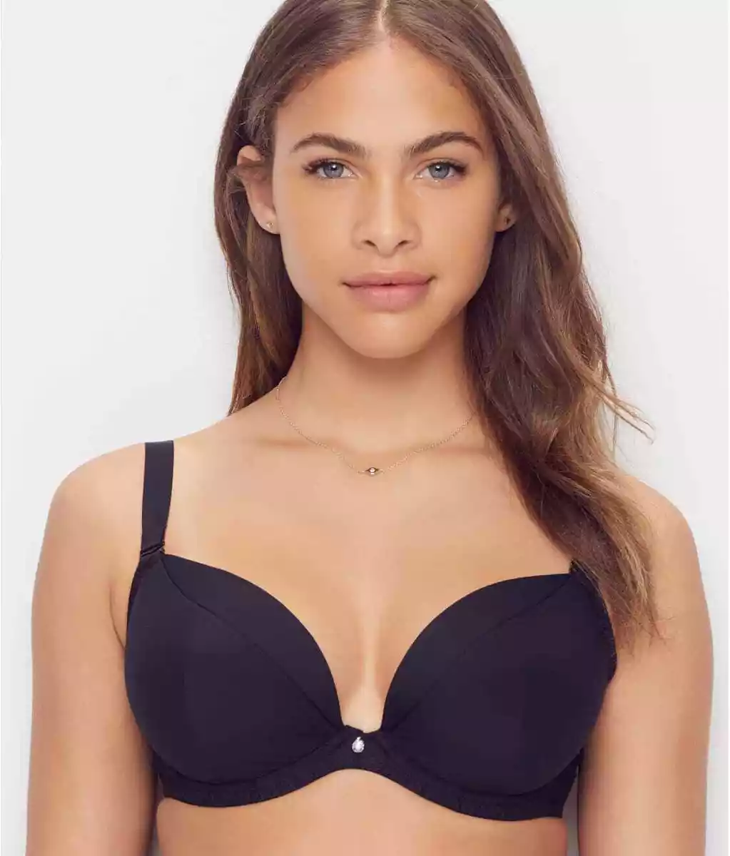 CURVY KATE Black Superplunge Multiway Padded Plunge Bra, US 28DD