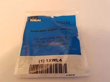 Ideal 1XWL4 Green Indicator Light Bulb 777221G 125V Lamp Neon Lens  New