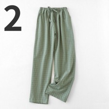 Men Pyjamas Bottoms Lounge Pants Trousers Plaid Casual Homewear Sleepwear Loose