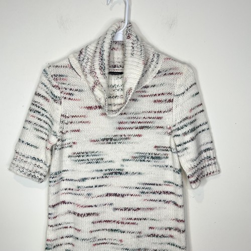 Etcetera Womens Sweater Knit Wool Blend Cowl Neck Short Sleeve Pullover Sz Small - Afbeelding 5 van 11