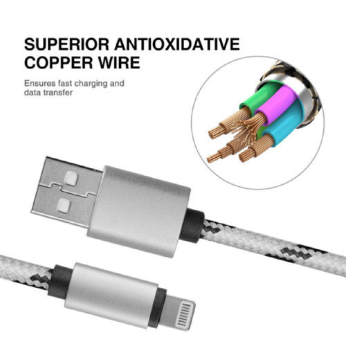 USB Cable Nylon Braided Charger Cord For Phone 14,13,12,11,X,8,7,6,5 Lot - 第 59/69 張圖片