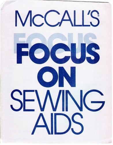 Lot of 2 McCall's 'Focus On' Leaflets: Sewing Aids & Overlock Sewing II - Picture 6 of 8