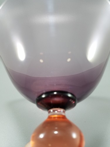 Vintage MIKASA Country French Champagne / Tall Sherbet Glass Peach Purple 5" - Picture 11 of 11