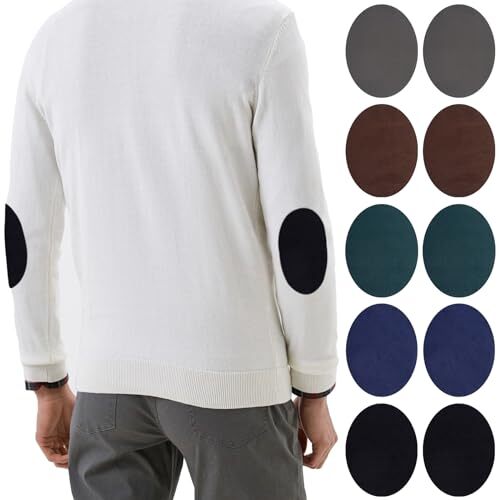 10-Piece Sew-On Fabric Elbow Patches for Sweaters Repair Holes in Clothing - Picture 7 of 7