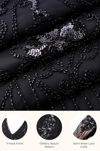 Great Gatsby Dresses for Women plus Size Cocktail Dress 1920S Flapper Costume fo - Picture 4 of 12