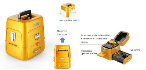 Automatic Optical Fiber Fusion Splicer Machine Optical Fiber Cleaver Kit 5" TFT - Picture 9 of 11