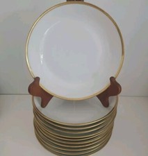 11 Elite Limoges Soup Bowls Gold Rim