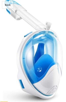 BFULL Full Face Snorkel Mask Easy Breath 180° Panoramic Sea View Anti-Fog Mask
