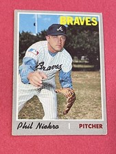 1970 Topps Phil Niekro Atlanta Braves #160 HOF EX/VG