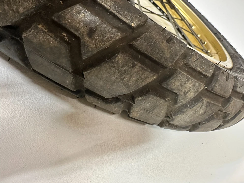 Honda XR600R 1987 rueda delantera y neumático dorado 21" con buje y rotor XR 600R 600 R Foto 2 de 4