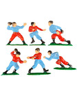 Vintage Cake Toppers Football Players Set of 6 Original NOS 1960's Sports