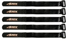 Apex RC Products 16mm X 200mm HD Rubberized Battery Straps - 5 Pack #3020