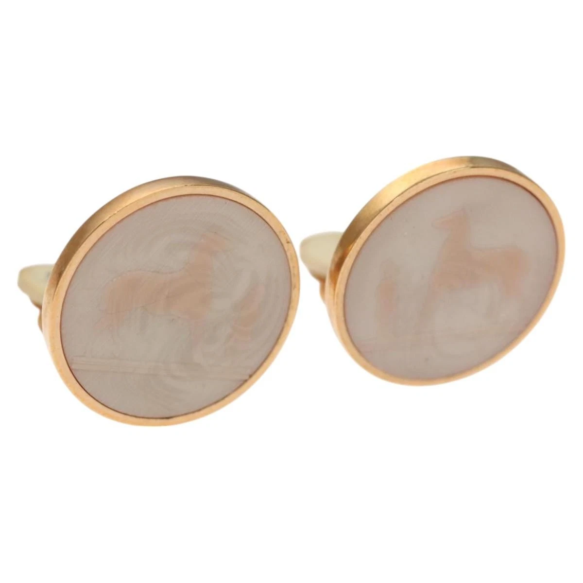 Orecchino Hermès Corozo placcato oro gioielli autentico