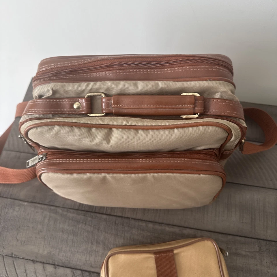 "Bolso para cámara S-1 TN correa ajustable 3 bolsillos grandes 10"" bandolera años 80" Foto 2 de 4