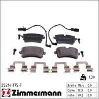 Zimmermann 25214.175.4 Bremsbelagsatz FüR Audi Porsche A6 C7 A7 A5 A4 B8 Macan