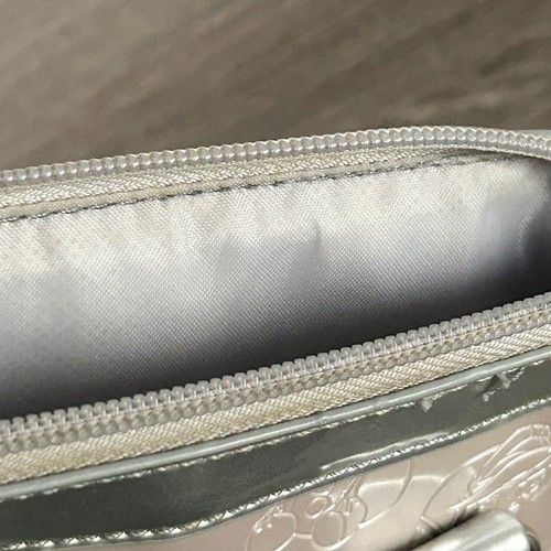 Disney Loungefly Frozen Satchel Purse Embossed Silver Handbag Zip Top Elsa Anna - Picture 8 of 11