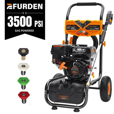 #ad Efurden Gas Pressure Washer 3500PSI 2.3GPM Gas Powered Washer 25 Feetamp;Soap Tank $251.59
