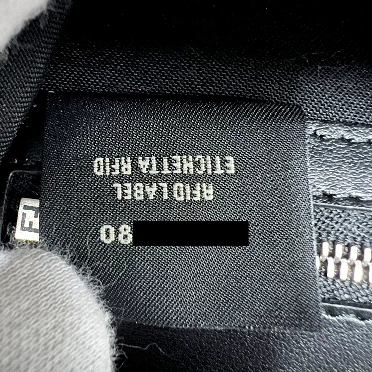 FENDI 7M0264 Long Wallet Continental FF Logo And Zucca Pattern Gray Fabric thumbnail 15