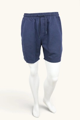 Marcel Gabriel Shorts 40% Leinen Herren Marineblau - Größe L - Neu mit Etikett
