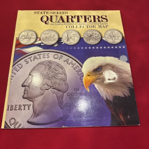 U.S. Statehood Quarters - Color Collector Map with quarters! Whitman 1999-2009