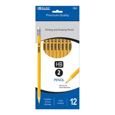 BAZIC #2 Premium Yellow Pencil (12/Pack),Other School Supplies