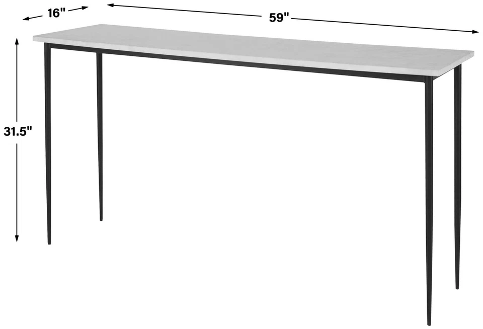 Uttermost 25173 Nightfall 16"W Iron - White / Satin Black - Image 3 of 4