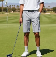 Under Armour Match Play Sz 32 Gray Golf Club Print 11  Shorts Boys Size 20