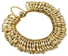 Vintage Miriam Haskell Faux Baroque Pearl Gold Tone Fringe Tassel Bracelet