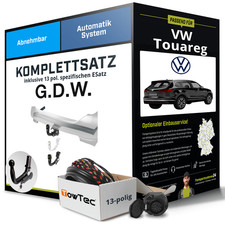 Für VW Touareg Typ 7P5 Anhängerkupplung abnehmbar +eSatz 13pol 14- NEU