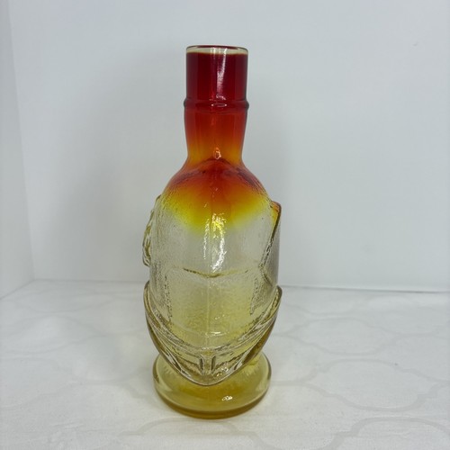 Kansas City Chiefs NFL Football KC Decanter Indiana Glass Amberina 1970’s RARE - Picture 4 of 7