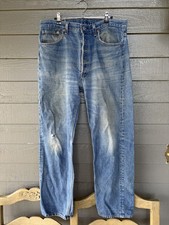 Vintage Levi  s 501 Made In The USA Distressed Faded Size 36 x31