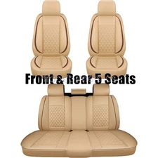 For Ford Car Seat cover 5-Seat Full set Deluxe Leather Front & Rear Protector