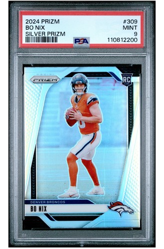 2024 Panini Prizm - Rookies Bo Nix #309 Silver Prizm (RC)