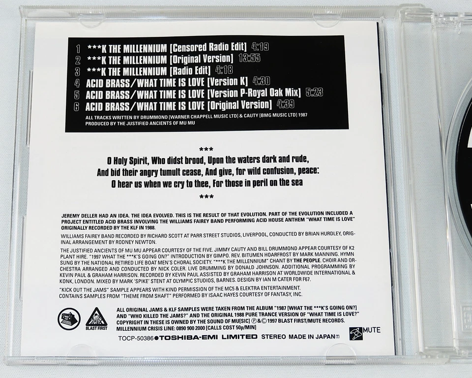 2K ***k The Millennium 6trx 1997 Japan Compilation OBI CD+Stickers THE KLF - Image 3 of 4